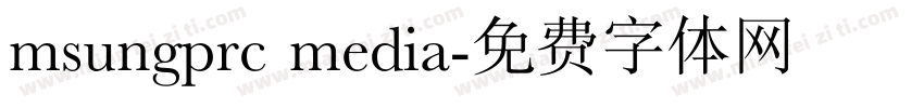msungprc media字体转换